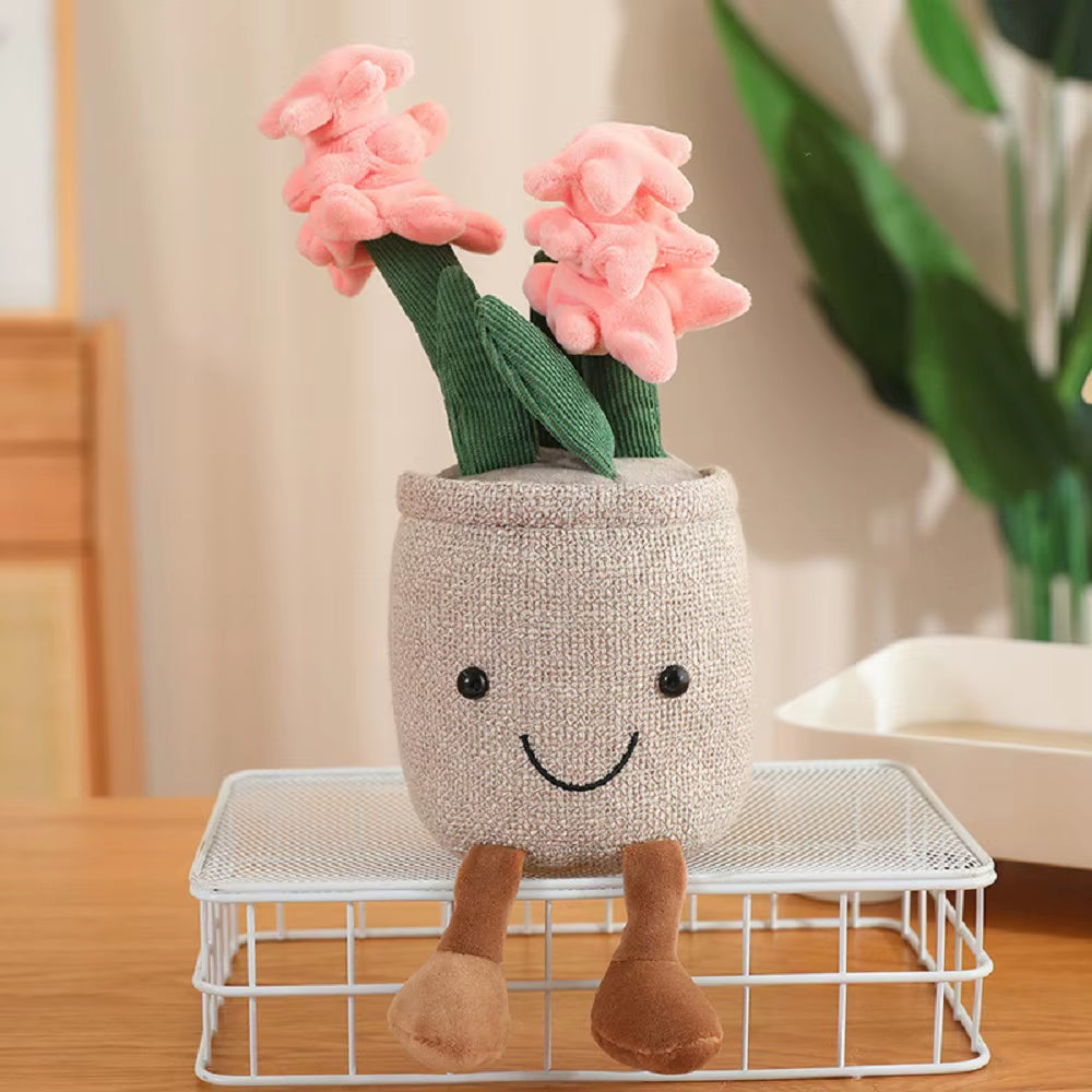 Jellycats Stuffed Plush Plants Lifelike Potted Plant Plush Doll Succulent Pine Tree Cake Bamboo Cactus Pillow Cushion Toy Decor