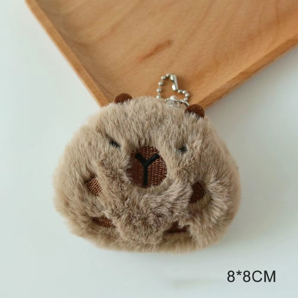 Swimming Ring Capybara Plush Capybara Keychain Stuffed Animals Cute Toy Capybara Bag Pendant Headgear Capybara Doll