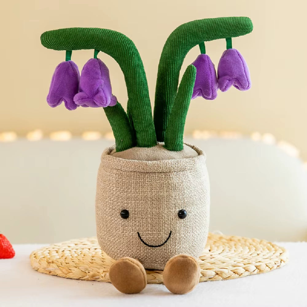 Jellycats Stuffed Plush Plants Lifelike Potted Plant Plush Doll Succulent Pine Tree Cake Bamboo Cactus Pillow Cushion Toy Decorj